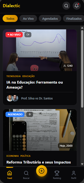 Feed do app Dialectic